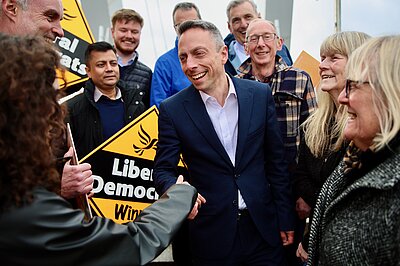 Mike with volunteers from his campaign